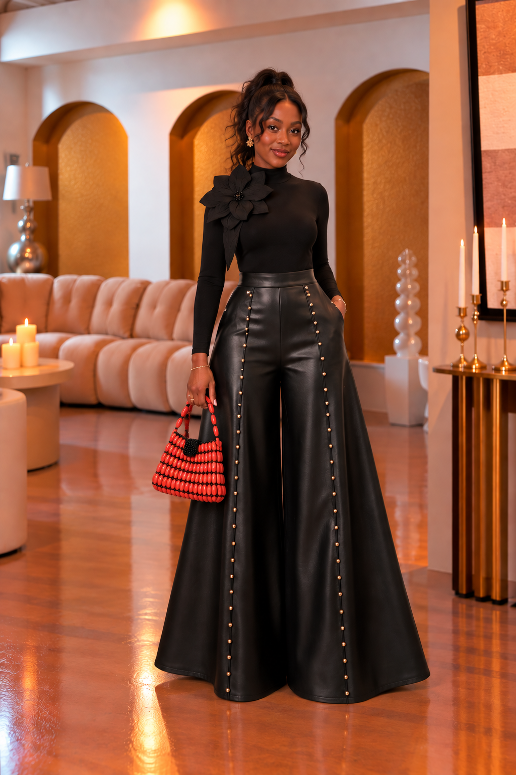 The Leather Studded Trousers