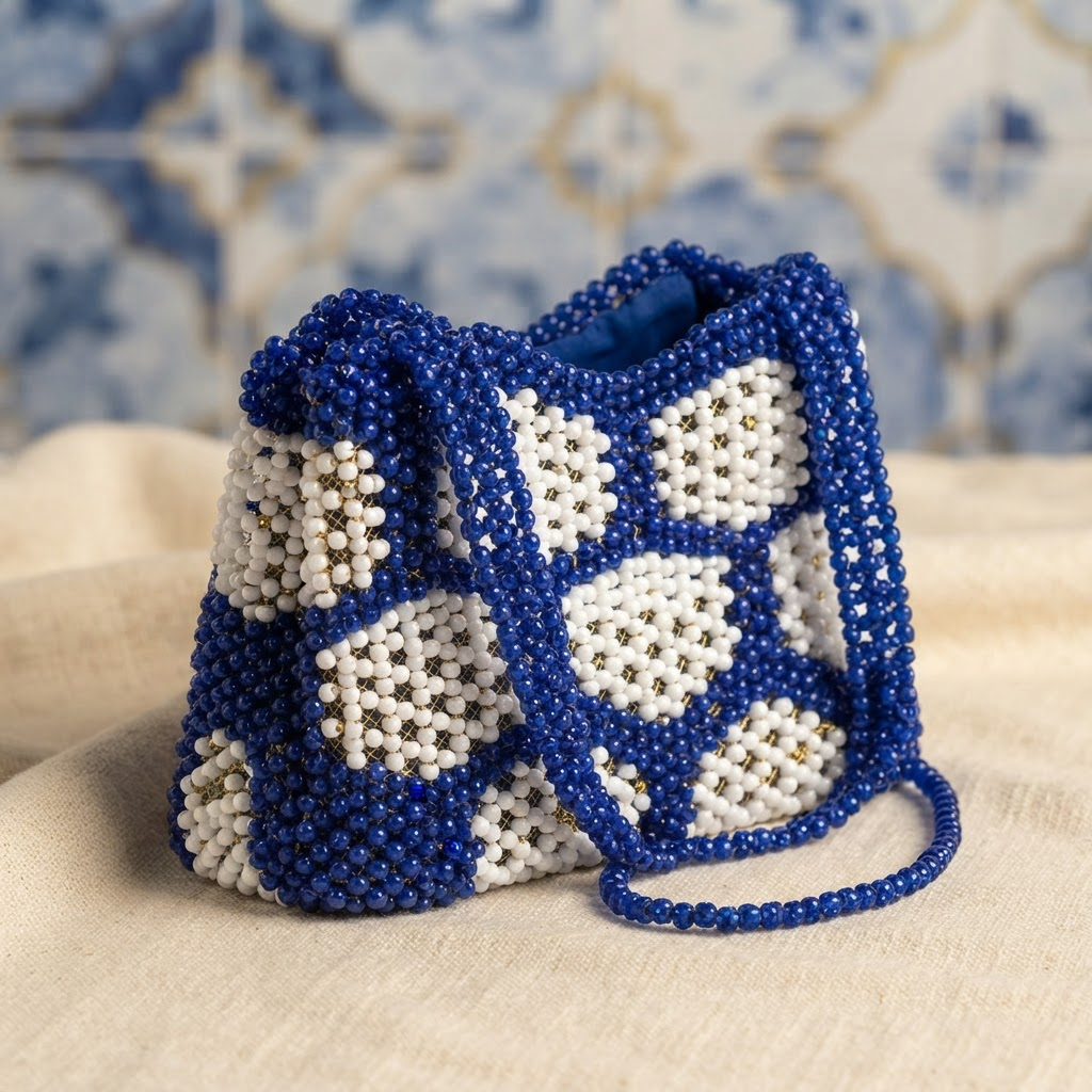 The Cobalt Beaded Bag
