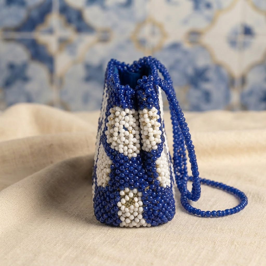 The Cobalt Beaded Bag